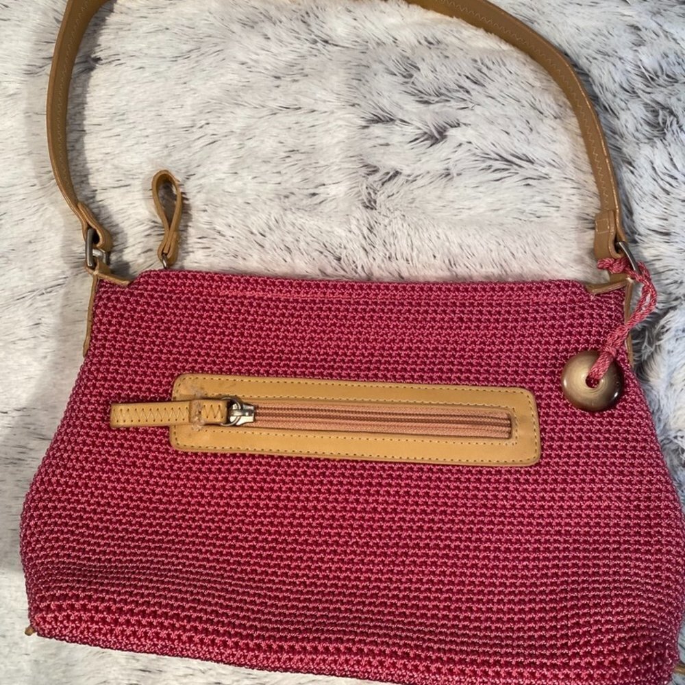 The Sak Pink Waxed Linen Handbag